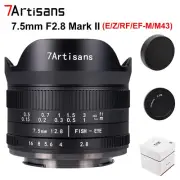 7artisans 7.5mm F2.8 II APS-C Fisheye Lens for E/X/Z/EOS-M/RF/EOS-R M4/3 Mount