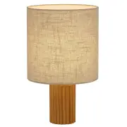 Inwood Contemporary Table Desk Lamp Light Wood Fabric Pine Cream Wood Tones