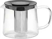 Tramontina Glass and Stainless Steel Teapot with Infuser, 900 ml Liter Capacity