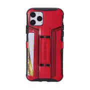 For Iphone 11 Four-Corner Shockproof Paste Skin Tpu Protective Case With Card Slots(Red)