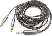 Youkamoo 3.5mm 8 Core Silver Plated Braided Headphone Replacement Upgrade Cable for Audio-Technica ATH-MSR7b SR9 ATH-ESW990H ES770H ATH-ADX5000 AP2000 A2DC