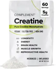 Complement Creatine Monohydrate Micronized Powder for Women and Men (5G per Serv