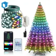 200LED Christmas Tree Waterfall Fairy String Lights RGB for Indoor Outdoor Decor