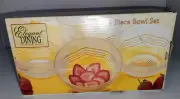 Elegant Dining Glassware Series, 4 Piece Glass Bowl Set 5x2 Inches