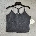 Beyond Yoga Plus Space Dyed Slim Racerback Cropped Tank 2X Black-Charcoal