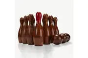 Uber Rosewood Deluxe 10 Pin Wooden Skittles Set.
