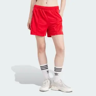 【adidas 愛迪達】短褲 女款 運動褲 三葉草 FIREBIRD SHORT 紅 IP2957