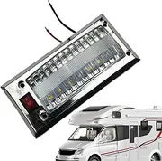 LED Dome Light - Rv LED Ceiling Dome Light | 12v-24v RV Ceiling Interior Ultra Bright Roof Light | Panel Car Reading Lamp with On/Off Button for Van Truck Lorry Motorhome