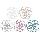 Hollow Flower Design Silicone Trivets Mat for Pots and Pans Easy to Use Clean