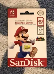 NEW - SanDisk 256GB microSDXC Micro SD Card for Nintendo Switch Super Mario 4K
