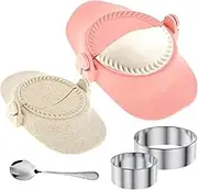 5Pcs Dumpling Maker Set Reusable Empanadas Press Mold with Dough Cutter and Spoon Safe Multipurpose Ravioli Maker Mold for Dumpling Kitchen