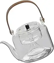 Ciieeo 1Pc Capacity Transparent Teapot with Ergonomic Scald Handle Versatile Kettle for Home Brewing for Tea Water and Beverages