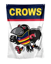 Adelaide Crows AFL Retro Mascot Design Wall Flag Banner