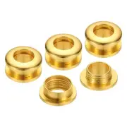 7mm(2/7 Inch) Brass Hole Eyelets, 4 Pcs Arc Surface Grommets, Gold Tone