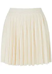 Self-portrait Sequin-embellished Pleated Tweed Mini Skirt - Cream - S (UK8-10 / S) S (UK8-10 / S)