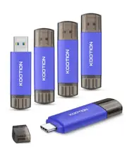 128GB USB C Flash Drive 5-Pack, 2-in-1 Type-C Flash Drive USB-A&USB-C 3.0 Dua...