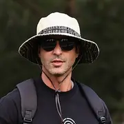 Men's Bucket Hat Sun Hat Fishing Hat Boonie hat Black Red Polyester Embroidered Fashion Casual Daily Boho Paisley Damask Plaid / Striped / Chevron / Round Suns
