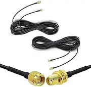 2Pack-33ft SMA Extension Cable SMA Male to SMA Female RF Connector Adapter WiFi Antenna Extension Cable
