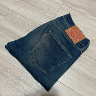 Levi's levis 08513-0168 513 W28 L32 深藍合身刷色小直筒牛仔褲 522 505 523