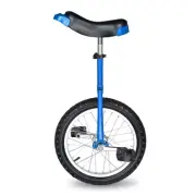 Yescom 16 In Wheel Outdoor Unicycle Adjustable Seat Exercise Unicycle, Blue