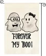 Forever My Boo Halloween Garden Flag 12x18 Inch Double Sided Outside (12"x18")