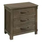 Bowery Hill 2-Drawers Bedroom Nightstand/USB Ports in Walnut Distressed