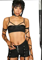 [Club Exx] Cyber Command Strappy Bra Top