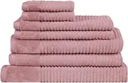 Jenny Mclean Royal Excellency 7PC Bath Towel Sets (Rosebud)