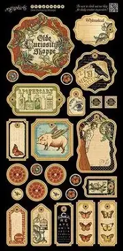 GRAPHIC 45 "OLDE CURIOSITY SHOPPE" CHIPBOARD (2017) RETIRED SCRAPJACK'S PLACE