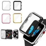 38/42mm Plating PC Front Case Screen Protector Cover for Apple Watch Series 3 38MM SILVER