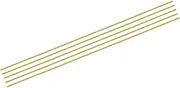uxcell 5pcs Brass Rods 1/8" x 12" Brass Solid Round Stock Lathe Bar for Knife Handles Pin DIY Craft Model Plane