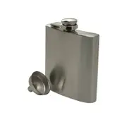 Barpro Hip Flask & Funnel Set 177mL Silver
