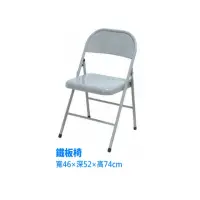 在飛比找momo購物網優惠-【藍色的熊】鐵板椅 5張(折合椅 會議椅 餐椅 辦公椅 工作
