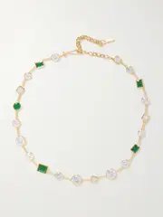 [Completedworks] Completedworks - The Mysterious Connection Recycled Gold Vermeil Cubic Zirconia Necklace - Green - One size One size Green