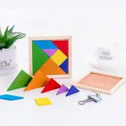 New Tangram Wooden Puzzle Brain Teaser Mind Game Brain Training Gift For Kids