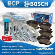 Front Rear Disc Rotors Bosch Brake Pads for Subaru Forester SF 2.0L Std. 4-Wheel (for: Subaru)