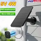 4W Solar Panels for Eufy Eufycam Cam E/2C/E/2 Pro Wall Mount Power Cable Black