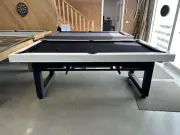 Floor Display 7 Foot Slate Semi-auto rise Odyssey Pool Table, Build-in Cue Rack