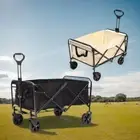150KG Foldable Beach Trolley Wagon 150L Storage Extendable Handle Outdoor Garden