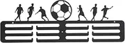 Wall-Mounted Sports Awards Display Rack, Ribbon Display Rack with 12 Hooks, Organized Medals and Ribbon Storage, Sturdy, Easy to Install 40x13.8cm for Multiple Sports, School Awards