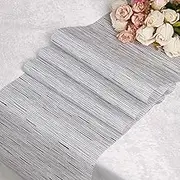 DOLOPL Silver Table Runners 12"×108" Easy to Clean Non-Slip Heat Resistant Modern Farmhouse Table Runner for Family Dinner Dining Office Kitchen Table Thanksgiving Christmas Party