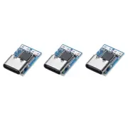 3Pcs USB-C PD 20V DC Fixed Voltage Power Trigger Module,0.7x0.4" 5A Type-C, Blue