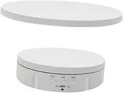 Folpus Electric Rotating Turntable Rotating Display Stand Display Turner 360 Degree Motorized Turntable Display Stand for Video Image Cake Jewelry, White