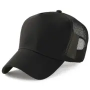 M/L/XL/XXL 5 Panel Quick-Drying Oversize Trucker-Cap-Plain Baseball Cap Mesh Hat