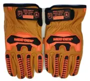 MecDex Rough Handler Cut 5 360 Resistant Rigger Leather Gloves Size L PR-616