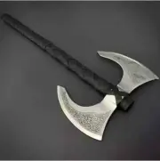 Viking Double Headed Axe – 24’’ Medieval Double Edge Axe with Ash Wood Handle SM