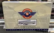 Lionel O Gauge 6-39106 2 Pack Canadian Pacific 16" Aluminum Passenger Cars