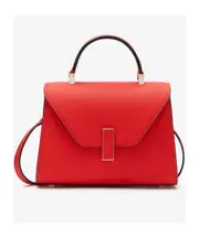 Valextra Iside Foldover Micro Crossbody Bag One size Cremisi Red