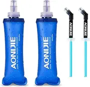 TRIWONDER TPU Soft Folding Water Bottles BPA-Free Collapsible Flask for Hydration Pack - Ideal for Running Hiking Cycling Climbing