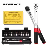 RIDERACE Bicycle Torque Wrench Set 15Pcs 1/4" 2-24Nm Dual Direction Bike